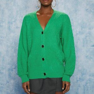 NEVER WORN Solid Button Front Cardigan